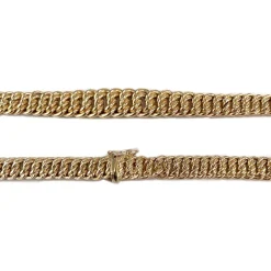Collier d'occasion en or jaune 750, maille américaine, 45 cm