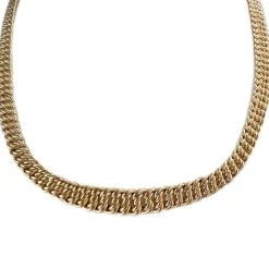 Collier d'occasion en or jaune 750, maille américaine, 45 cm