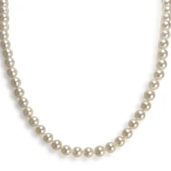 Collier d'occasion en or jaune 750, perles de culture et diamants, 80 cm