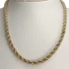 Collier d'occasion en or 2 tons 750, maille torsadée, 44 cm