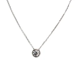 Collier d'occasion or 750 blanc diamant 42.5 cm
