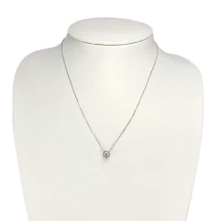 Collier d'occasion or 750 blanc diamant 42.5 cm