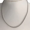 Collier d'occasion or 750 blanc maille jaseron 42cm
