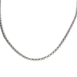 Collier d'occasion or 750 blanc maille jaseron 42cm