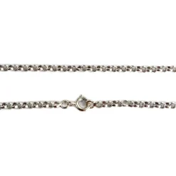 Collier d'occasion or 750 blanc maille jaseron 42cm