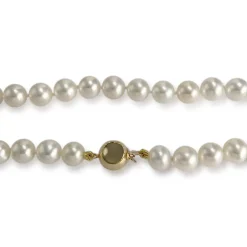 Collier d'occasion or 750 jaune choker perle de culture