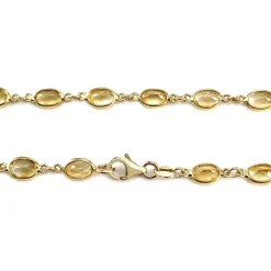 Collier d'occasion or 750 jaune citrines 43 cm