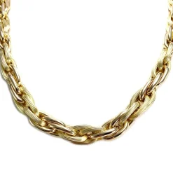 Collier d'occasion or 750 jaune maille torsadée 45 cm