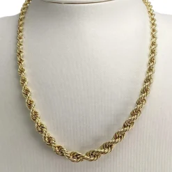 Collier d'occasion or 750 jaune maille torsadée 49cm