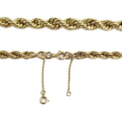Collier d'occasion or 750 jaune maille torsadée 49cm