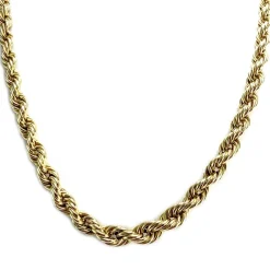 Collier d'occasion or 750 jaune maille torsadée 49cm