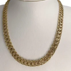 Collier d'occasion or jaune 750, maille fantaisie, 47cm