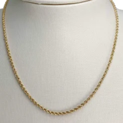 Collier d'occasion or 750 jaune maille torsadée 45cm