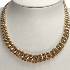 Collier d'occasion or jaune 750, maille américaine, 42.5 cm