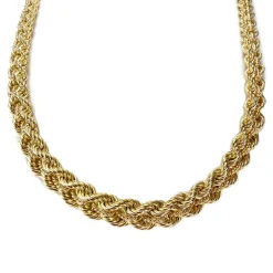 Collier d'occasion or 750 jaune maille fantaisie
