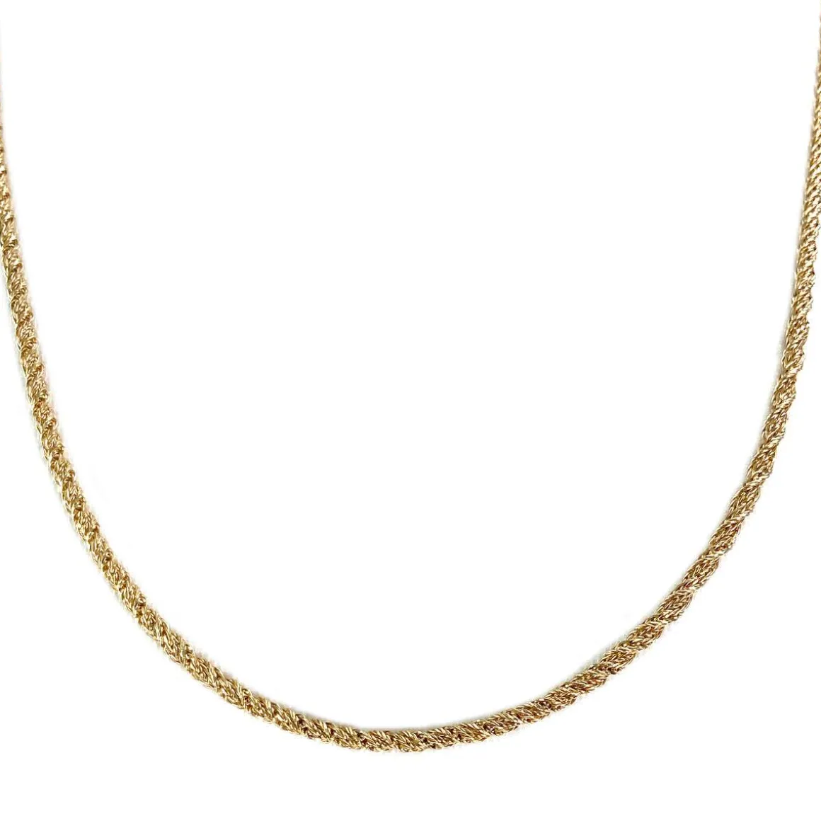Collier d'occasion or 750 jaune maille torsadée