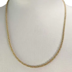 Collier d'occasion or 750 jaune maille torsadée
