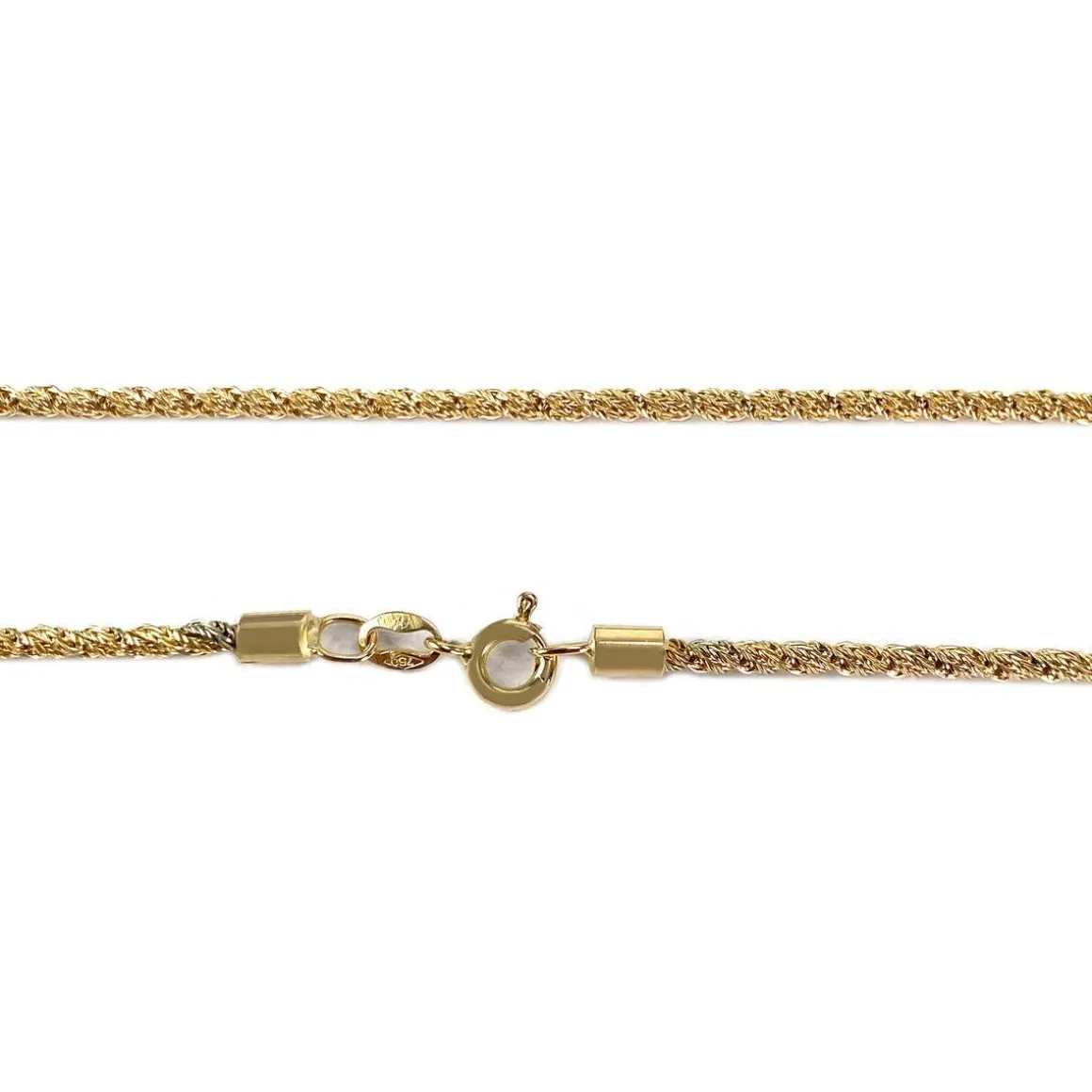 Collier d'occasion or 750 jaune maille torsadée