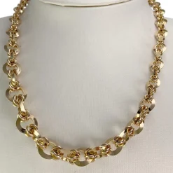 Collier d'occasion or 750 jaune maille fantaisie