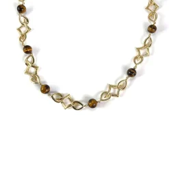 Collier d'occasion or 750 jaune maille fantaisie 70 cm