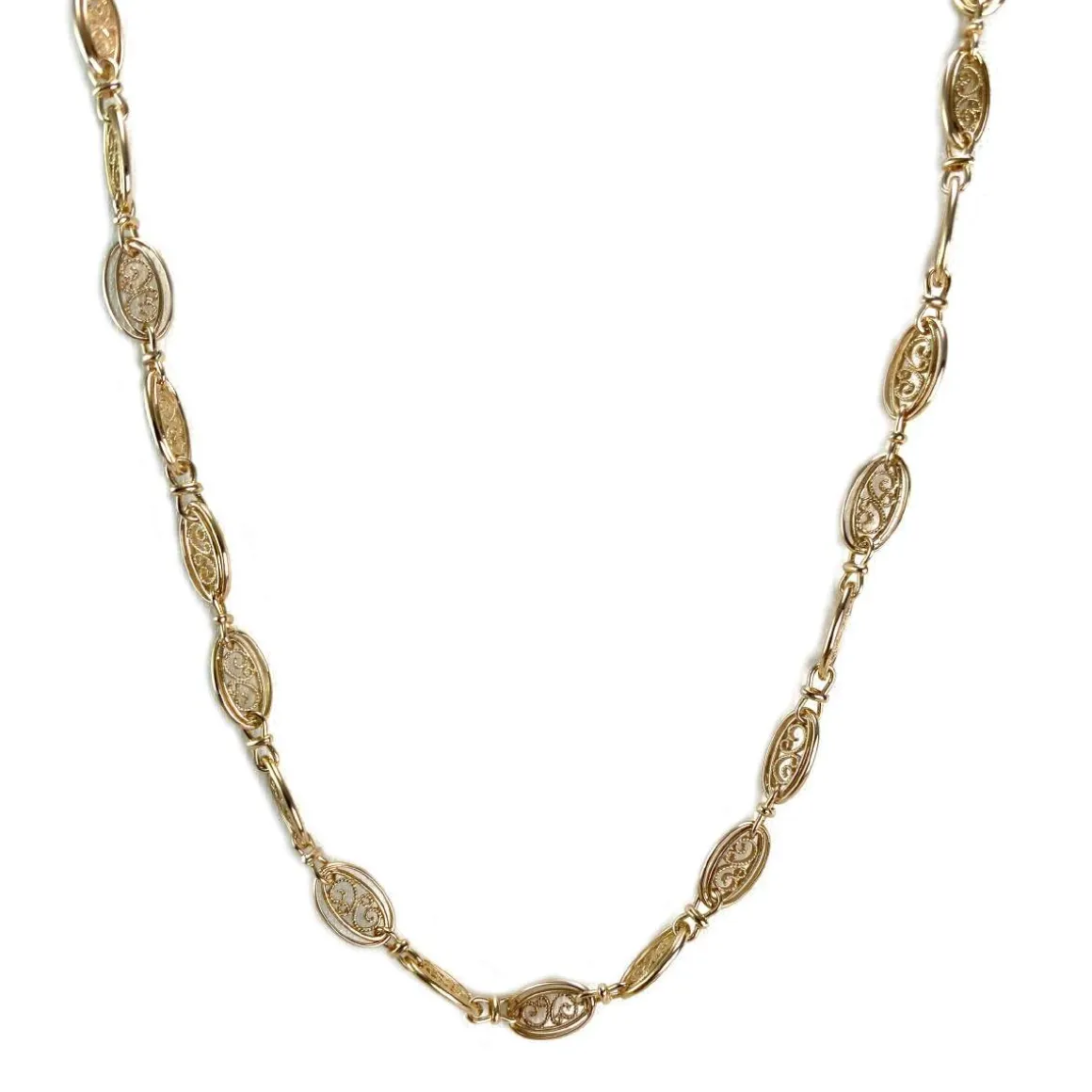 Collier d'occasion or 750 jaune maille fantaisie