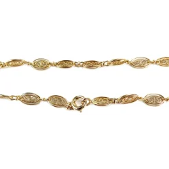 Collier d'occasion or 750 jaune maille fantaisie