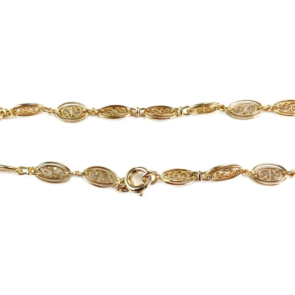 Collier d'occasion or 750 jaune maille fantaisie