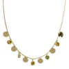 Collier d'occasion or 750 jaune maille forçat citrines péridots