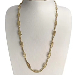 Collier d'occasion or 750 jaune maille fantaisie 60cm