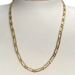 Collier d'occasion or 750 jaune maille cheval et alternée 52.5cm