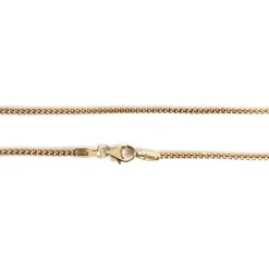 Collier d'occasion or 375 jaune maille fantaisie pierres synthetiques 44 cm