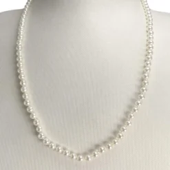 Collier d'occasion or 750 jaune maille perles, perles de culture