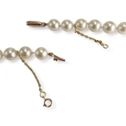 Collier d'occasion or 750 jaune maille perles de culture du Japon