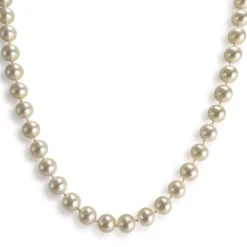 Collier d'occasion or 750 jaune maille perles de culture du Japon