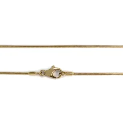 Collier d'occasion or 750 jaune maille serpent diamant saphirs