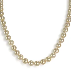 Collier d'occasion or 750 jaune perles de culture du Japon
