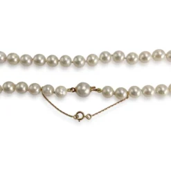Collier d'occasion or 750 jaune perle de culture du japon 50cm