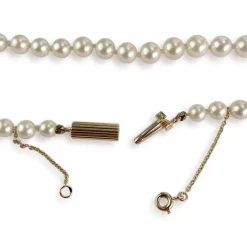 Collier d'occasion or 750 jaune perles de culture