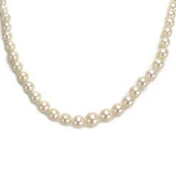 Collier d'occasion or 750 jaune perles de culture du Japon 43 cm