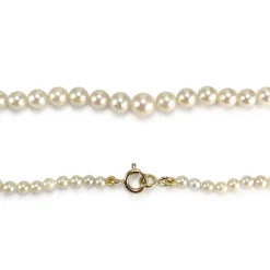 Collier d'occasion or 750 jaune perles de culture du Japon 43 cm