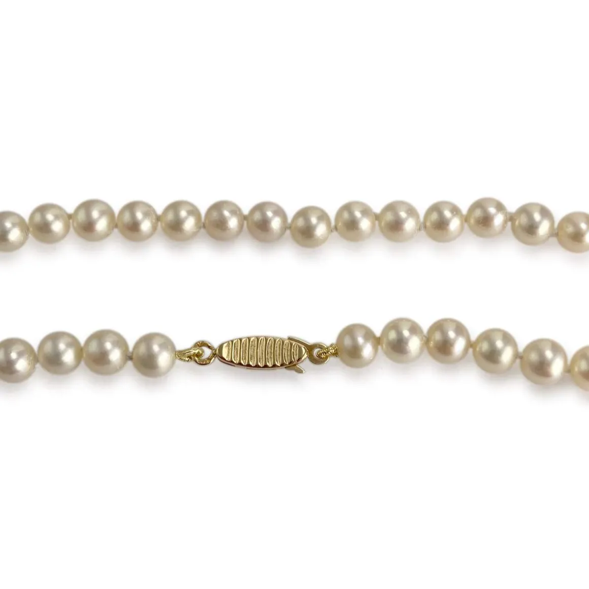 Collier d'occasion or 750 jaune perles de culture