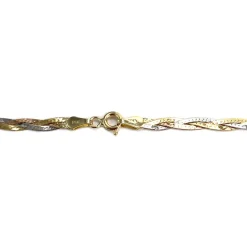 Collier d'occasion 3 ors 750 maille serpent tressée