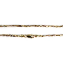 Collier d'occasion 3 ors 750, maille torsadée, 47 cm