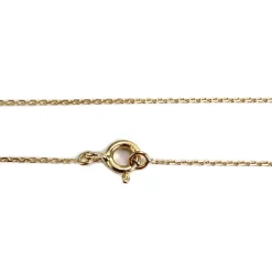 Collier d'occasion  or 750 2 tons maille forçat rubis diamants