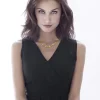 Collier en chute or 750 jaune boules polies et granitées 45 cm