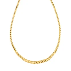 Collier en chute or 750 jaune poli maille palmier 50 cm