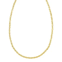 COLLIER en or jaune 375 maille torsadée 45cm