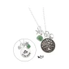 Collier laiton rhodié balance