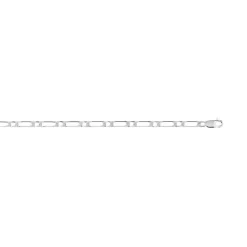 Collier maille cheval alternée argent 925 45 cm
