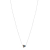 Collier MATY Or 375 blanc pierres fines 43 cm